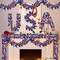 2 Pcs 80 Feet Memorial Day Patriotic Garland Decoration 4th of July Red White Blue Star Independence Day Tinsel Garland Metallic Tree Garland Glitter Tinsel Hanging Twist for Holiday Day Decor